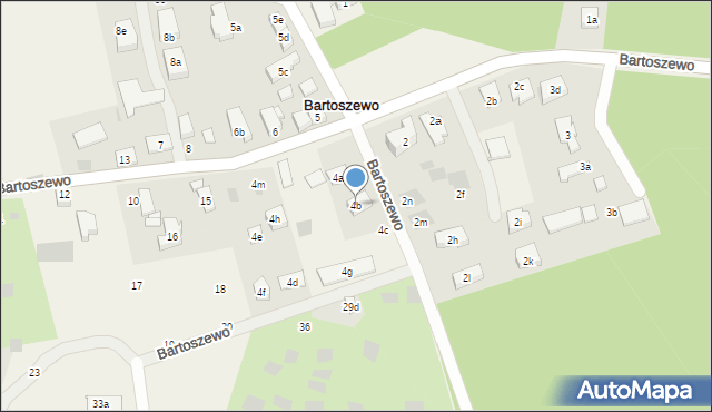 Bartoszewo, Bartoszewo, 4b, mapa Bartoszewo