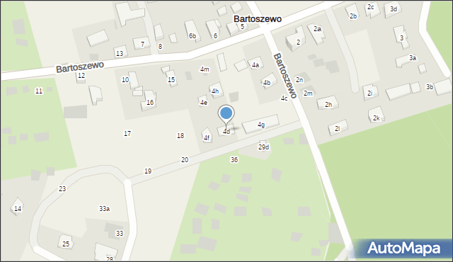 Bartoszewo, Bartoszewo, 4d, mapa Bartoszewo