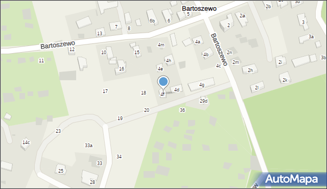 Bartoszewo, Bartoszewo, 4f, mapa Bartoszewo