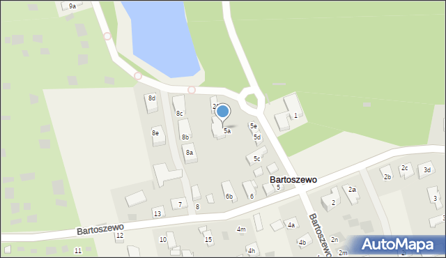 Bartoszewo, Bartoszewo, 5f, mapa Bartoszewo