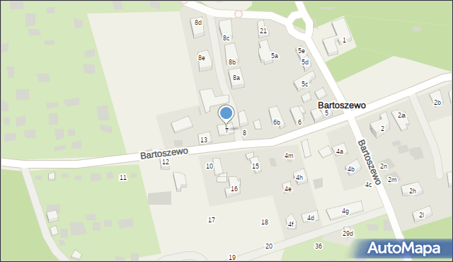 Bartoszewo, Bartoszewo, 7, mapa Bartoszewo