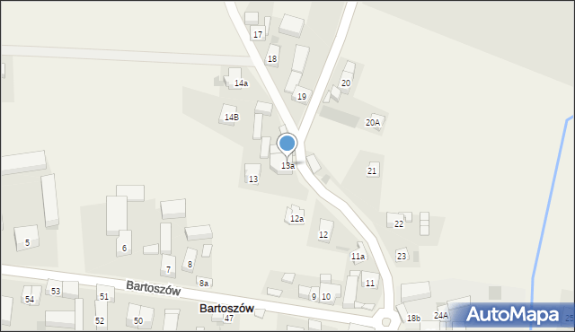 Bartoszów, Bartoszów, 13a, mapa Bartoszów