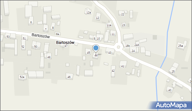 Bartoszów, Bartoszów, 44, mapa Bartoszów