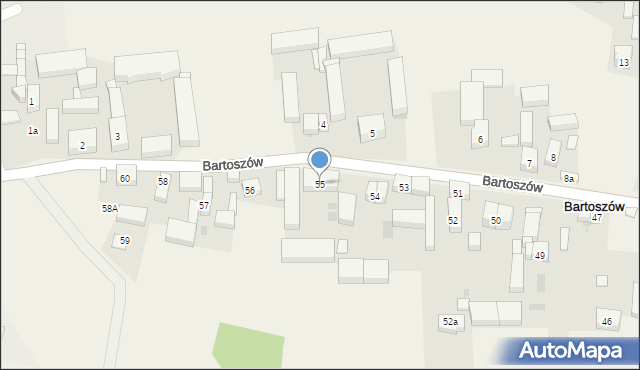 Bartoszów, Bartoszów, 55, mapa Bartoszów