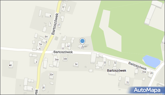 Bartoszówek, Bartoszówek, 13, mapa Bartoszówek