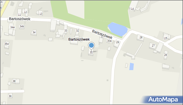 Bartoszówek, Bartoszówek, 31, mapa Bartoszówek