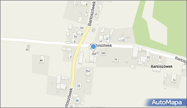 Bartoszówek, Bartoszówek, 34a, mapa Bartoszówek