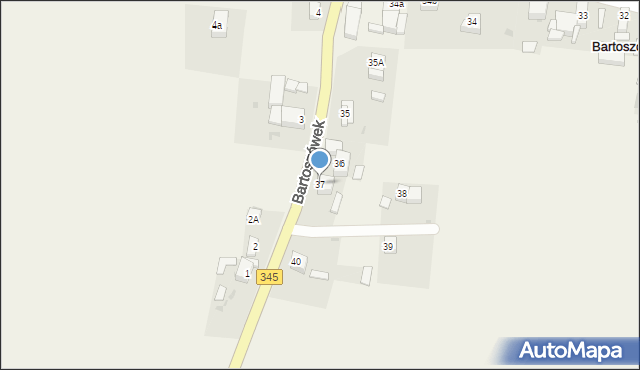 Bartoszówek, Bartoszówek, 37, mapa Bartoszówek