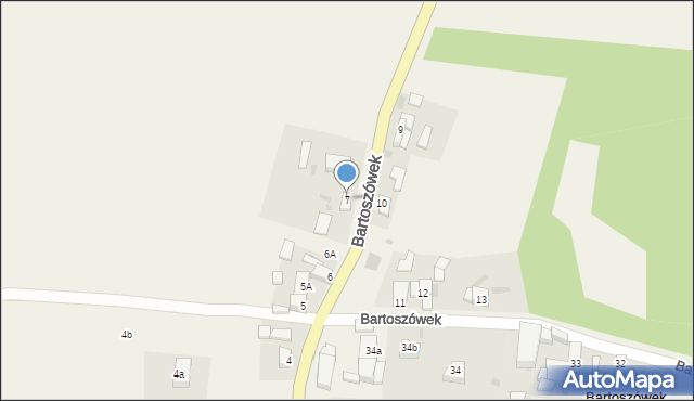 Bartoszówek, Bartoszówek, 7, mapa Bartoszówek