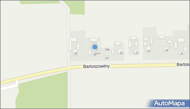 Bartoszowiny, Bartoszowiny, 24, mapa Bartoszowiny