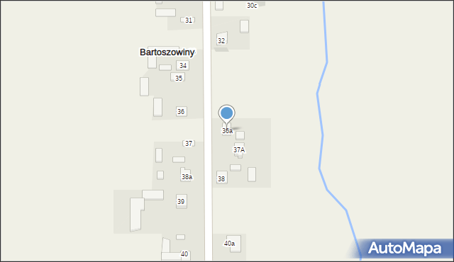 Bartoszowiny, Bartoszowiny, 36a, mapa Bartoszowiny