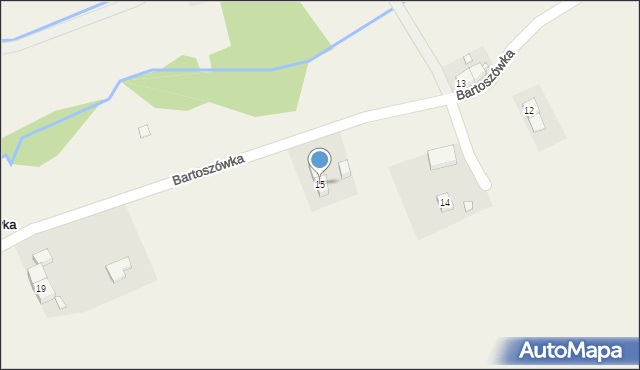 Bartoszówka, Bartoszówka, 15, mapa Bartoszówka