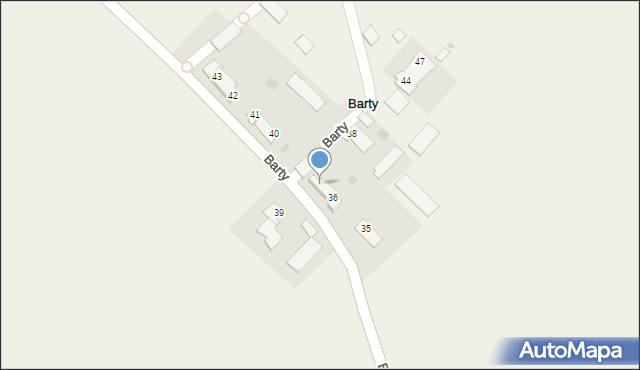 Barty, Barty, 37, mapa Barty