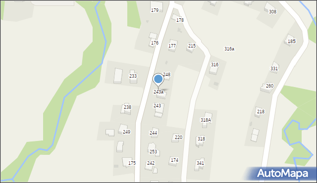 Barwałd Górny, Barwałd Górny, 243a, mapa Barwałd Górny