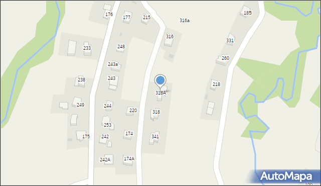 Barwałd Górny, Barwałd Górny, 318A, mapa Barwałd Górny
