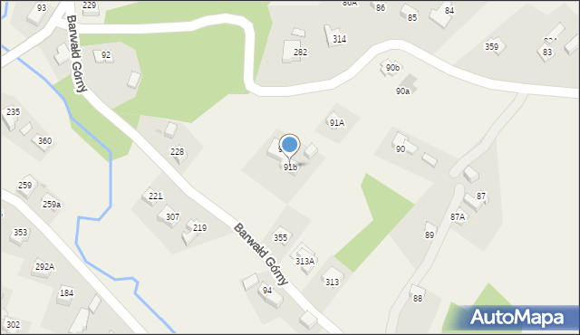 Barwałd Górny, Barwałd Górny, 91b, mapa Barwałd Górny