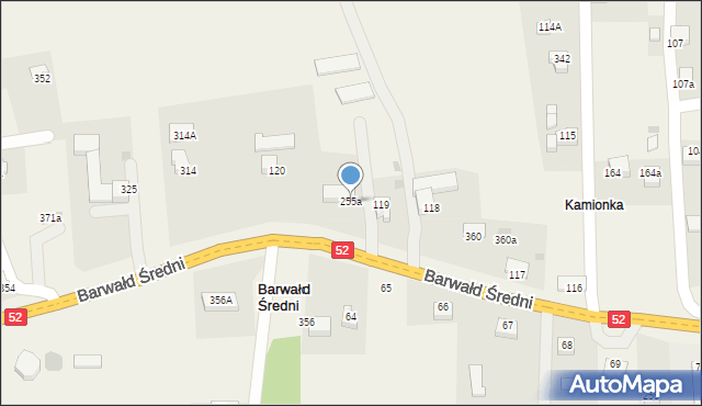 Barwałd Średni, Barwałd Średni, 255a, mapa Barwałd Średni