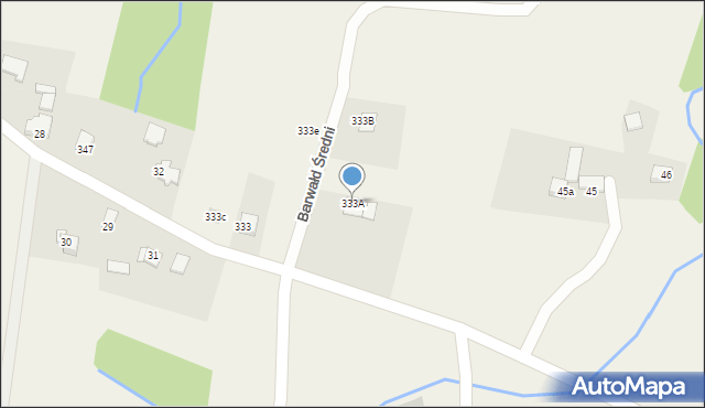 Barwałd Średni, Barwałd Średni, 333A, mapa Barwałd Średni