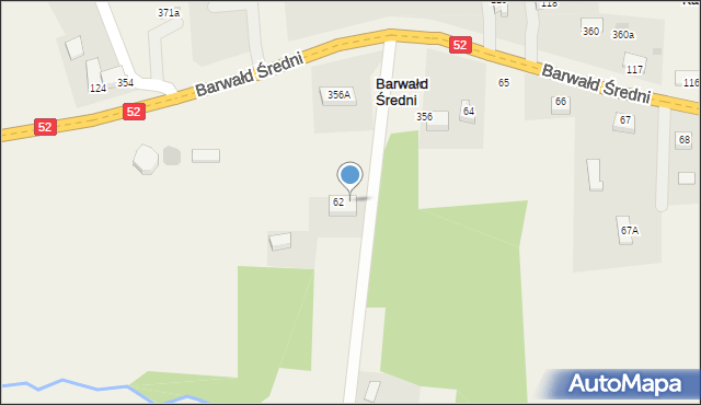 Barwałd Średni, Barwałd Średni, 62A, mapa Barwałd Średni