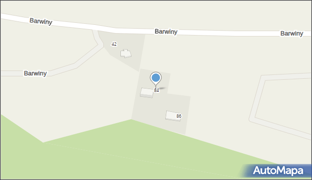 Barwiny, Barwiny, 84, mapa Barwiny