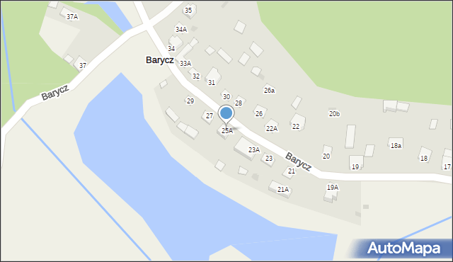 Barycz, Barycz, 25A, mapa Barycz