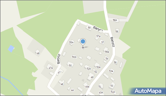 Barycz, Barycz, 55, mapa Barycz
