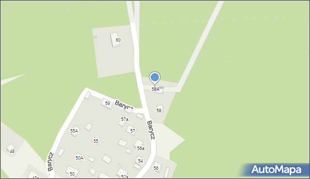 Barycz, Barycz, 58A, mapa Barycz