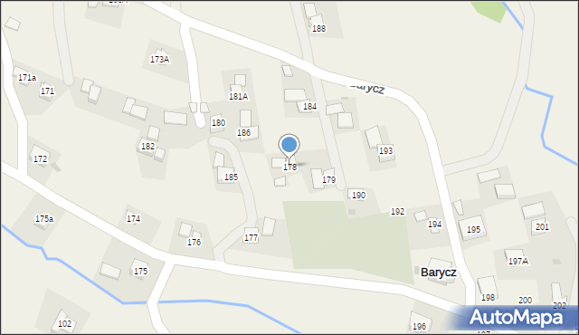 Barycz, Barycz, 178, mapa Barycz