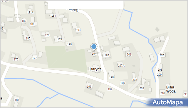 Barycz, Barycz, 194, mapa Barycz