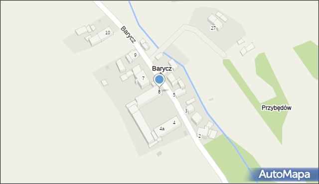 Barycz, Barycz, 8, mapa Barycz