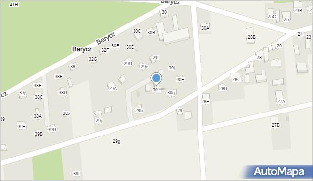 Barycz, Barycz, 30H, mapa Barycz
