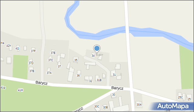 Barycz, Barycz, 34a, mapa Barycz
