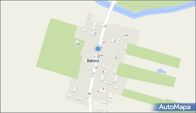 Barycz, Barycz, 15, mapa Barycz