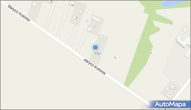 Barycz-Kolonia, Barycz-Kolonia, 5A, mapa Barycz-Kolonia