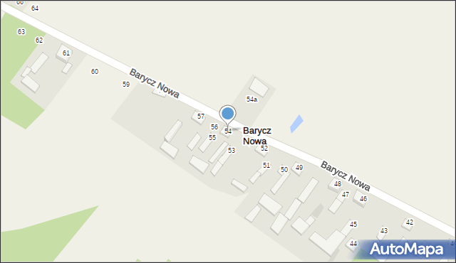Barycz Nowa, Barycz Nowa, 54, mapa Barycz Nowa