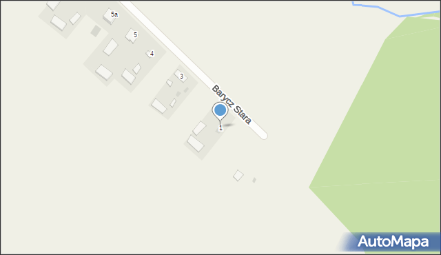 Barycz Stara, Barycz Stara, 1, mapa Barycz Stara