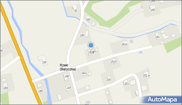 Baryczka, Baryczka, 191B, mapa Baryczka