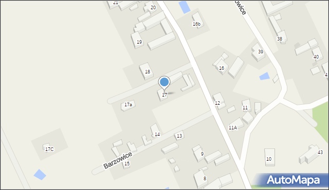 Barzowice, Barzowice, 17, mapa Barzowice