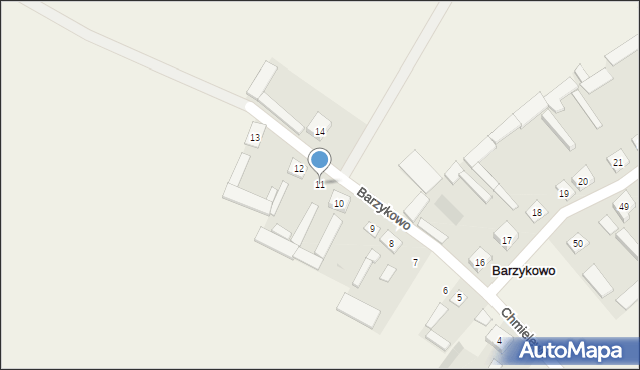 Barzykowo, Barzykowo, 11, mapa Barzykowo
