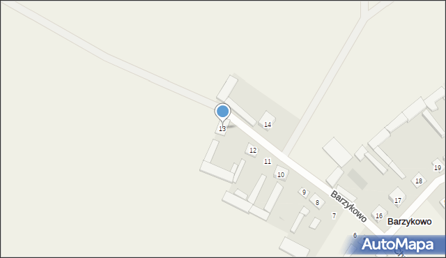 Barzykowo, Barzykowo, 13, mapa Barzykowo