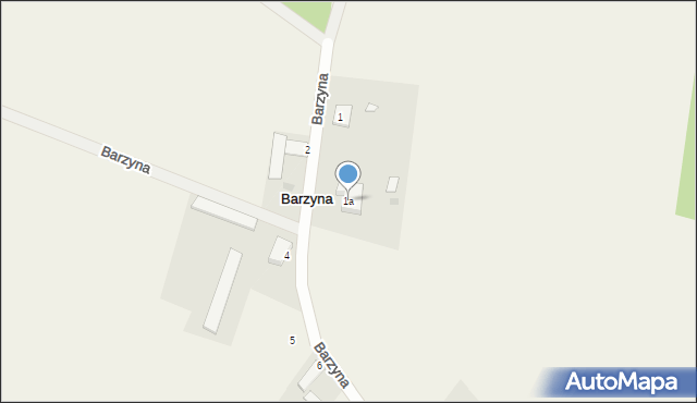 Barzyna, Barzyna, 1a, mapa Barzyna