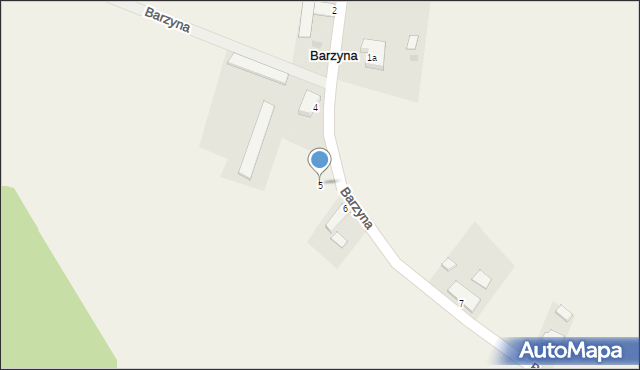Barzyna, Barzyna, 5, mapa Barzyna