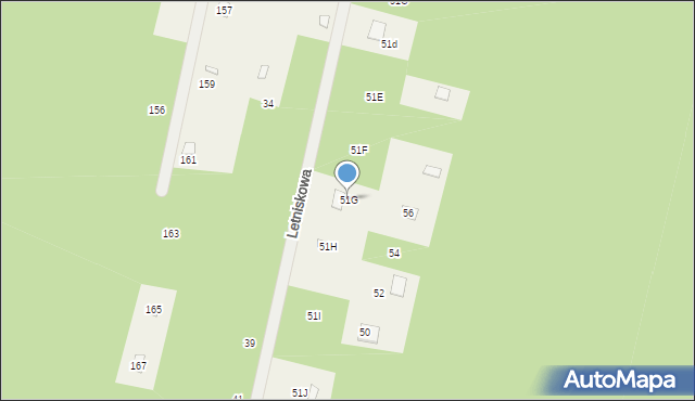 Basinów, Basinów, 51G, mapa Basinów