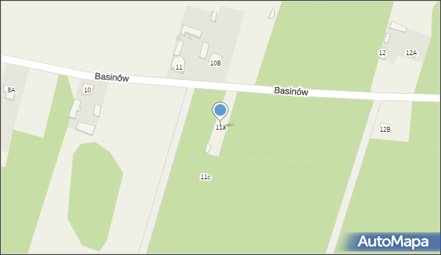 Basinów, Basinów, 11a, mapa Basinów