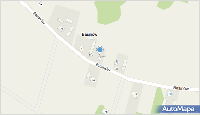 Basinów, Basinów, 7, mapa Basinów