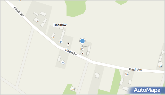 Basinów, Basinów, 8b, mapa Basinów