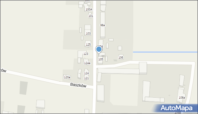 Baszków, Baszków, 105/1, mapa Baszków