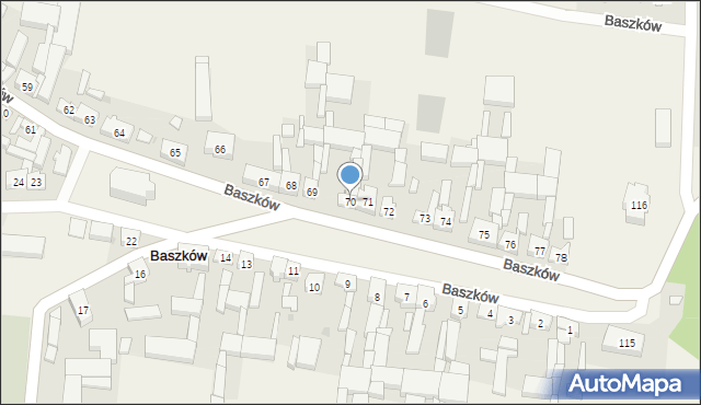 Baszków, Baszków, 70, mapa Baszków