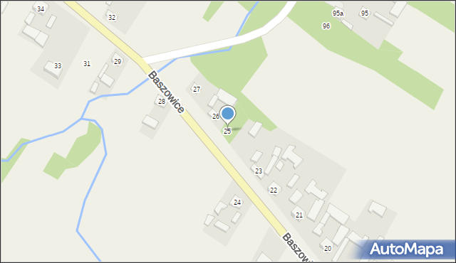 Baszowice, Baszowice, 25, mapa Baszowice