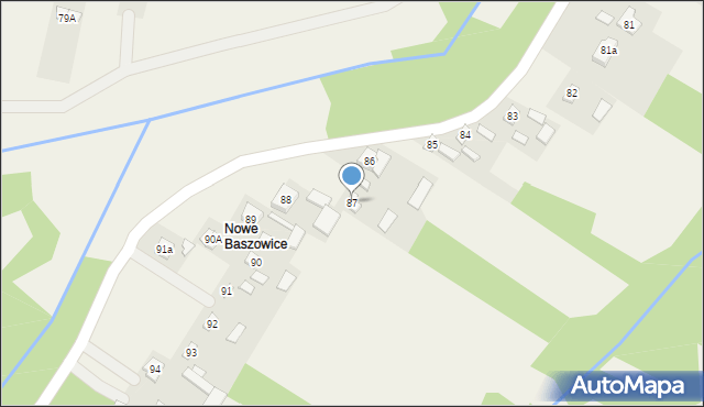 Baszowice, Baszowice, 87, mapa Baszowice